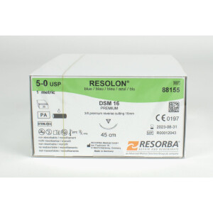 Resolon Monofil blau 5/0 DSM16 3Dtz